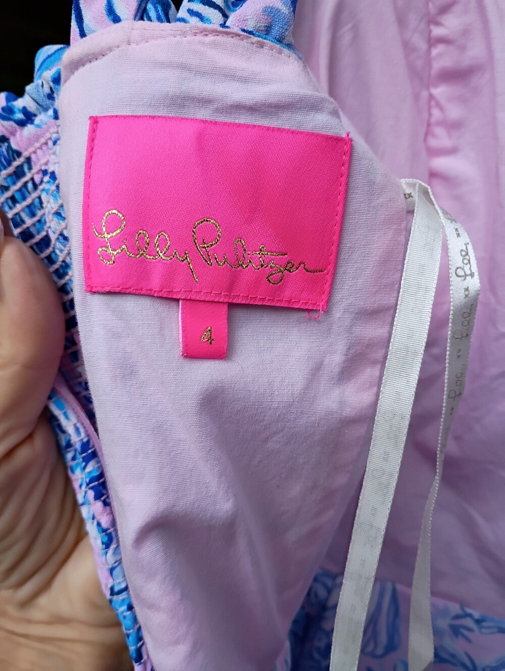 LILLY PULITZER SZ 4 NWOT ZENON RUFFLE MAGNOLIA LILAC ROMPER SLEEVELESS - Picture 9 of 9